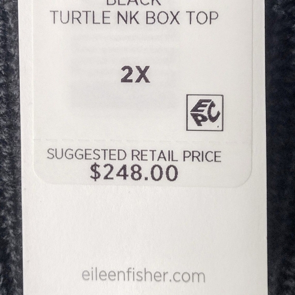 Eileen Fisher Turtle Neck Black Sweater Size 2XL - Picture 6 of 6
